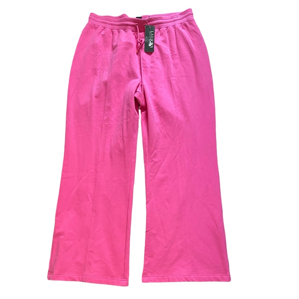 Lauren Ralph Lauren Woman 2X Parrot Pink Lounge Pants Cotton/Poly/Spandex